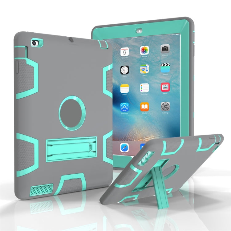 Shockproof PC + Silicone Protective Case，with Holder, For iPad Pro 11 (2018), For iPad 4 / 3 / 2 / 1