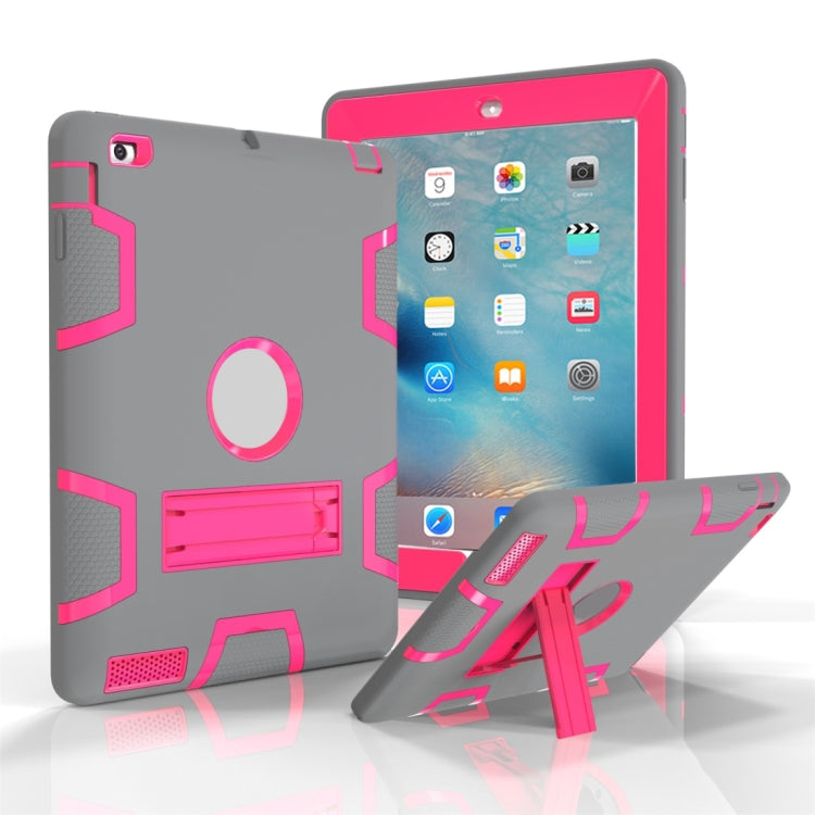 Shockproof PC + Silicone Protective Case，with Holder, For iPad Pro 11 (2018), For iPad 4 / 3 / 2 / 1