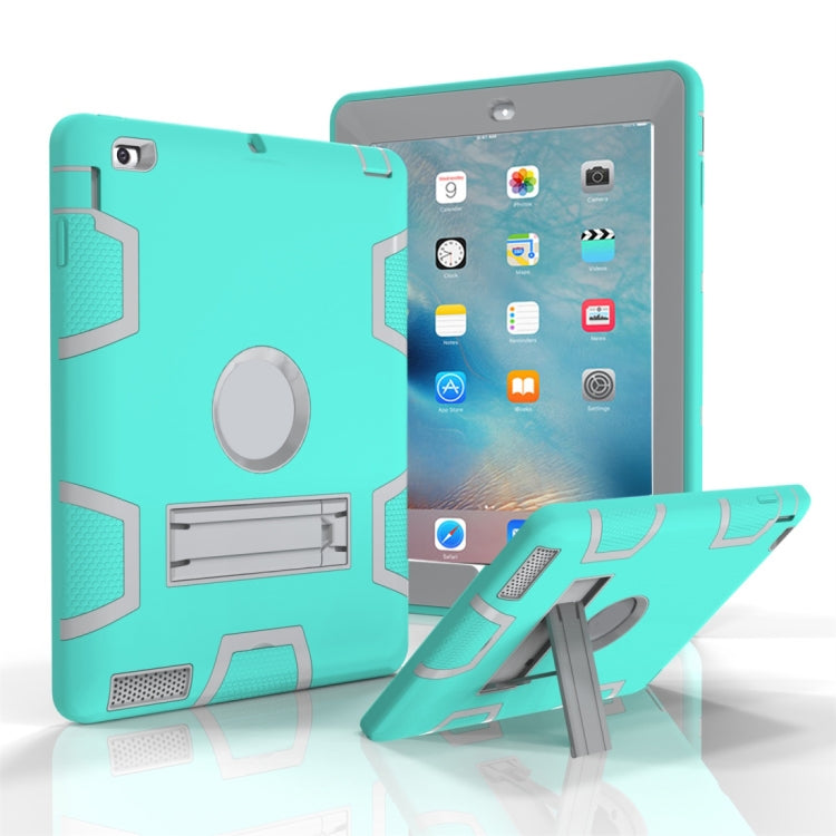 Shockproof PC + Silicone Protective Case，with Holder, For iPad Pro 11 (2018), For iPad 4 / 3 / 2 / 1