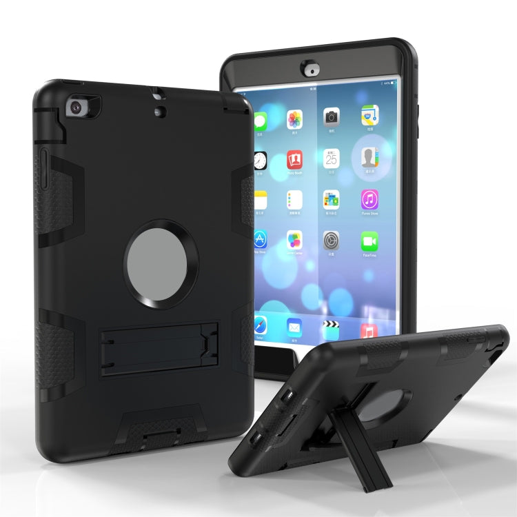 Shockproof PC + Silicone Protective Case，with Holder, For iPad Mini 3 / 2 / 1