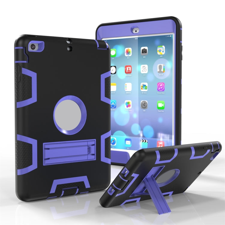 Shockproof PC + Silicone Protective Case，with Holder, For iPad Mini 3 / 2 / 1