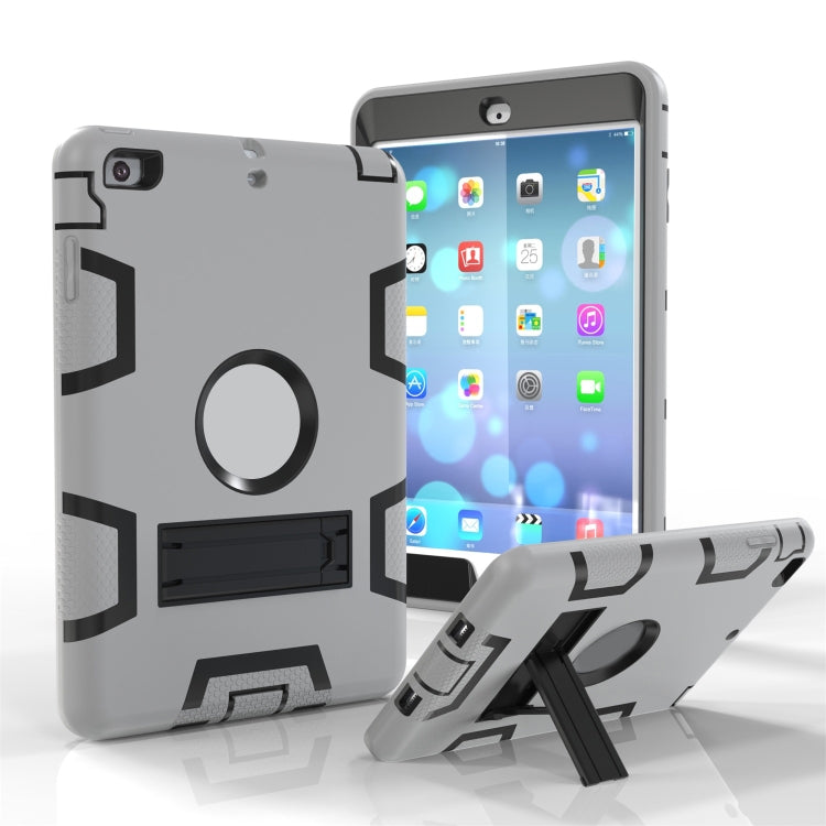 Shockproof PC + Silicone Protective Case，with Holder, For iPad Mini 3 / 2 / 1