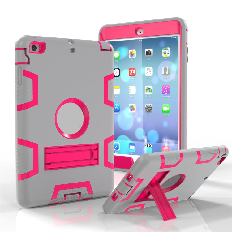 Shockproof PC + Silicone Protective Case，with Holder, For iPad Mini 3 / 2 / 1