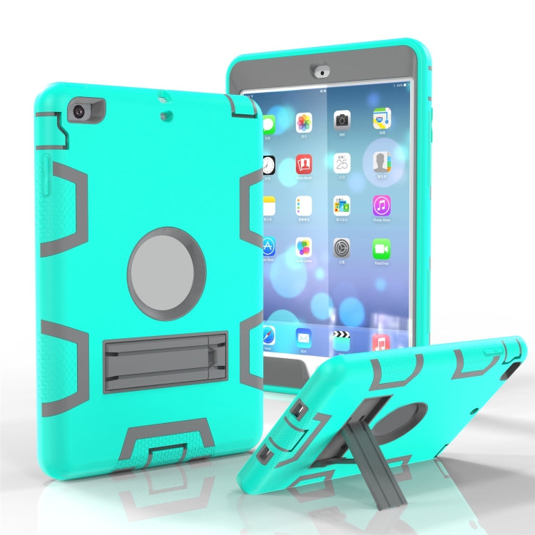 Shockproof PC + Silicone Protective Case，with Holder, For iPad Mini 3 / 2 / 1