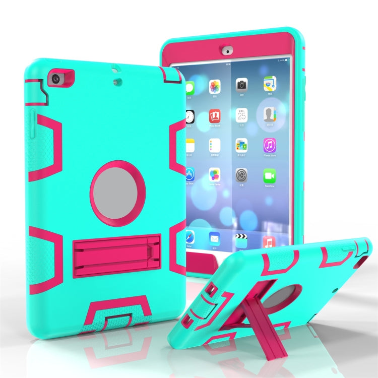 Shockproof PC + Silicone Protective Case，with Holder, For iPad Mini 3 / 2 / 1