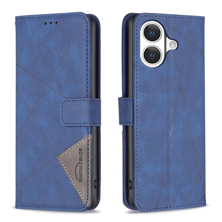 Magnetic Buckle Rhombus Texture Leather Phone Case