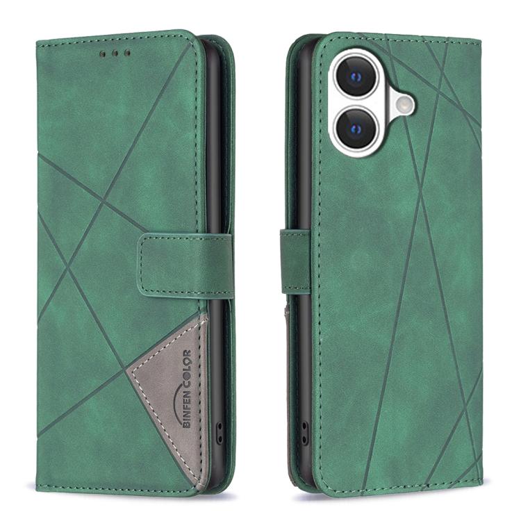 Magnetic Buckle Rhombus Texture Leather Phone Case