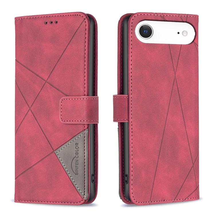 Magnetic Buckle Rhombus Texture Leather Phone Case