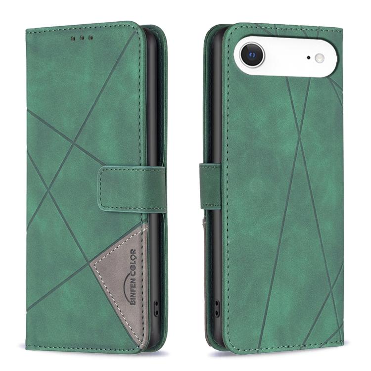 Magnetic Buckle Rhombus Texture Leather Phone Case