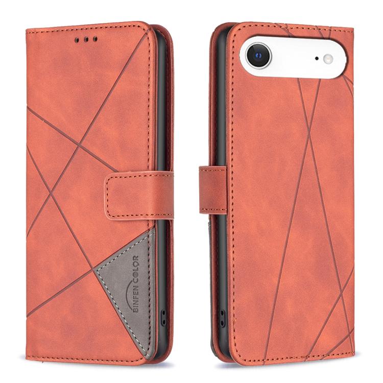 Magnetic Buckle Rhombus Texture Leather Phone Case