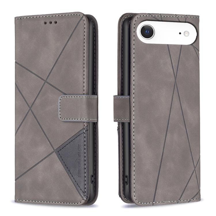 Magnetic Buckle Rhombus Texture Leather Phone Case