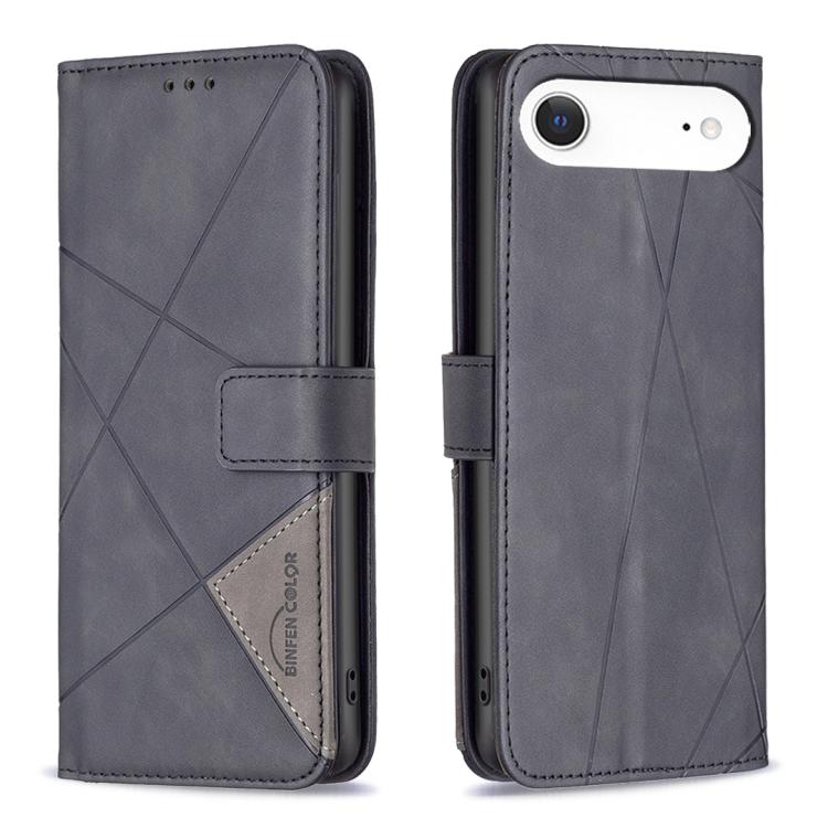 Magnetic Buckle Rhombus Texture Leather Phone Case