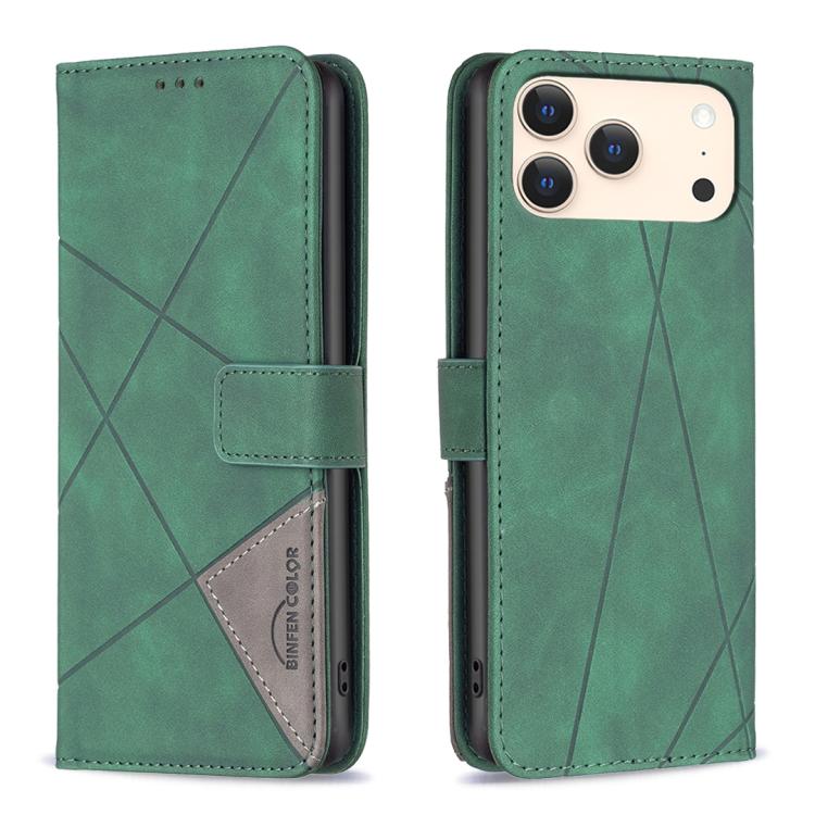 Magnetic Buckle Rhombus Texture Leather Phone Case
