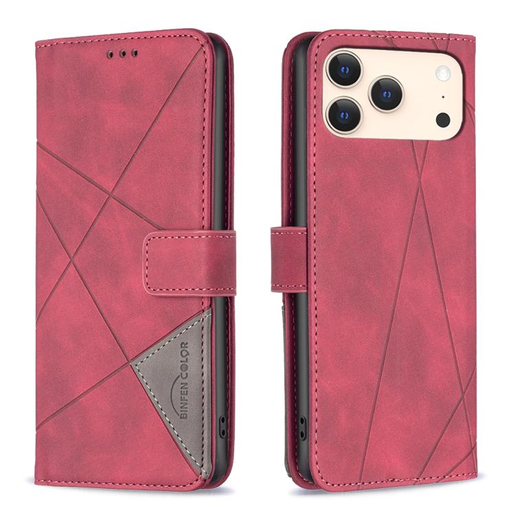 Magnetic Buckle Rhombus Texture Leather Phone Case
