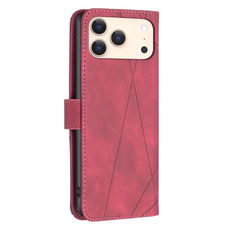 Magnetic Buckle Rhombus Texture Leather Phone Case