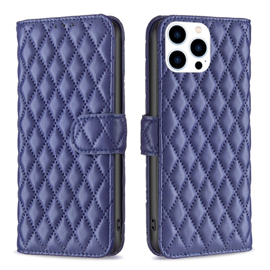 Diamond Lattice Wallet Flip Leather Phone Case