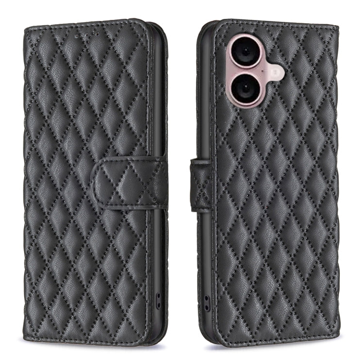 Diamond Lattice Wallet Flip Leather Phone Case
