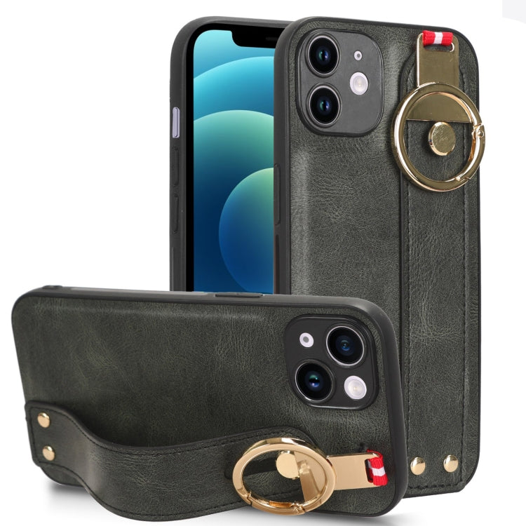 Wristband Leather Back Phone Case, For iPhone 13, For iPhone 13 mini, For iPhone 12, For iPhone 12 Pro Max