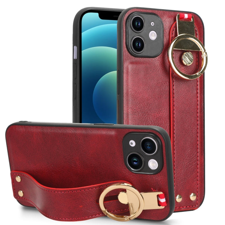 Wristband Leather Back Phone Case, For iPhone 13, For iPhone 13 mini, For iPhone 12, For iPhone 12 Pro Max