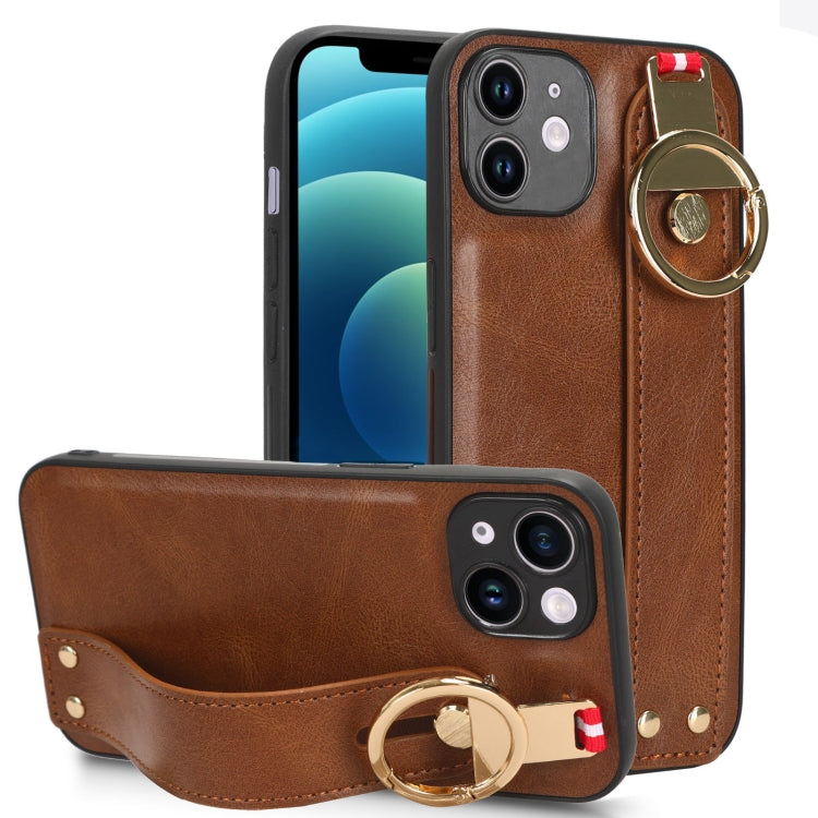 Wristband Leather Back Phone Case, For iPhone 13, For iPhone 13 mini, For iPhone 12, For iPhone 12 Pro Max