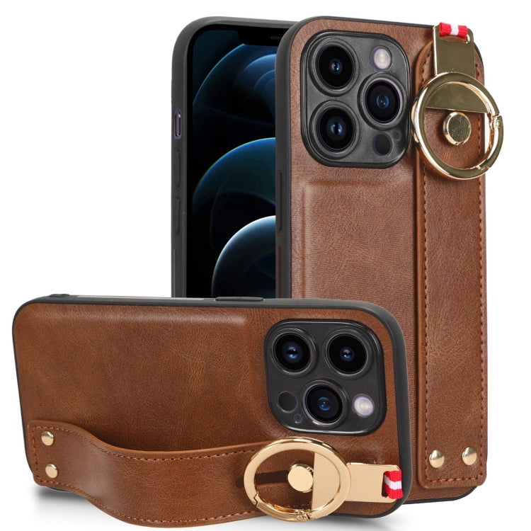 Wristband Leather Back Phone Case, For iPhone 13, For iPhone 13 mini, For iPhone 12, For iPhone 12 Pro Max