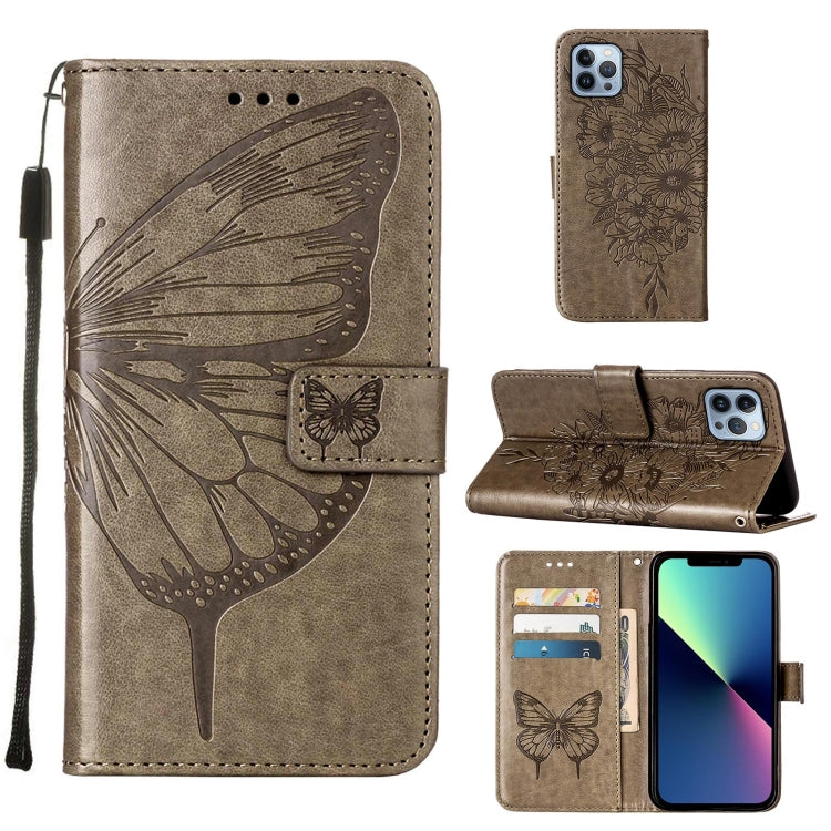 Embossed Butterfly Leather Phone Case