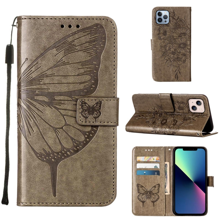 Embossed Butterfly Leather Phone Case, For iPhone 15, For iPod Touch 7 / 6 / 5