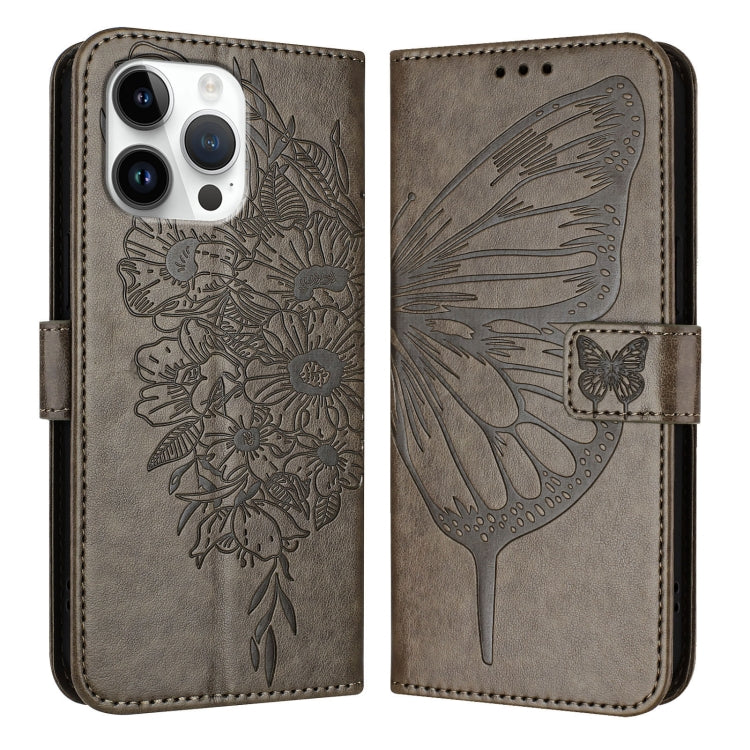 Embossed Butterfly Leather Phone Case, For iPhone 16 Pro Max, For iPhone 16 Pro, For iPhone 16 Plus, For iPhone 16