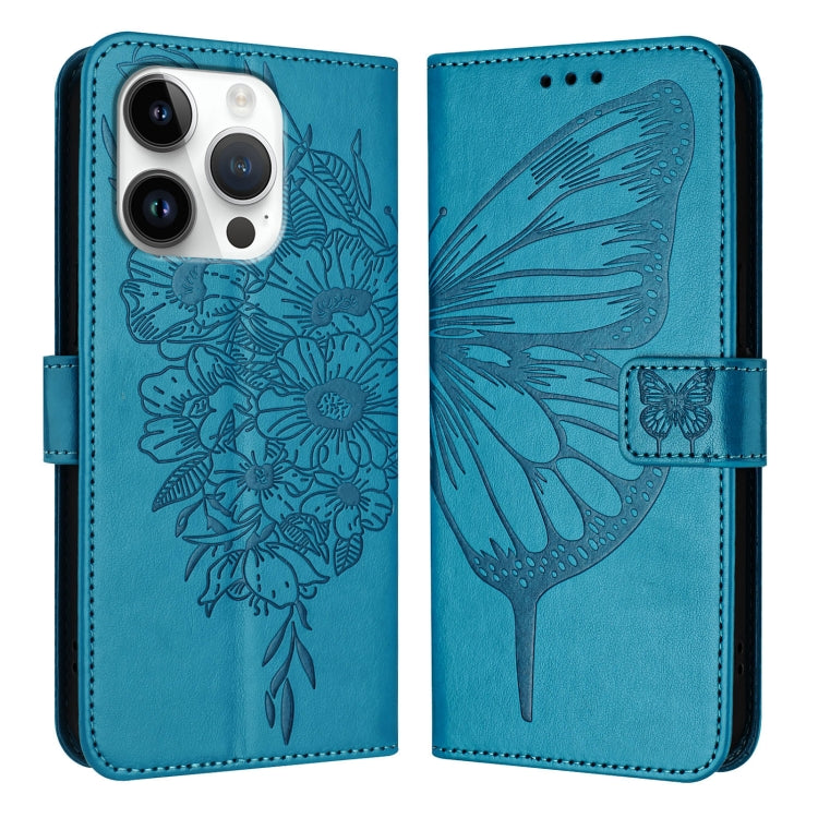 Embossed Butterfly Leather Phone Case, For iPhone 16 Pro Max, For iPhone 16 Pro, For iPhone 16 Plus, For iPhone 16