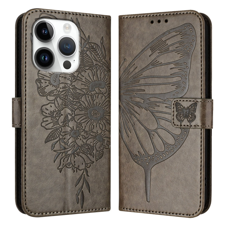 Embossed Butterfly Leather Phone Case, For iPhone 16 Pro Max, For iPhone 16 Pro, For iPhone 16 Plus, For iPhone 16