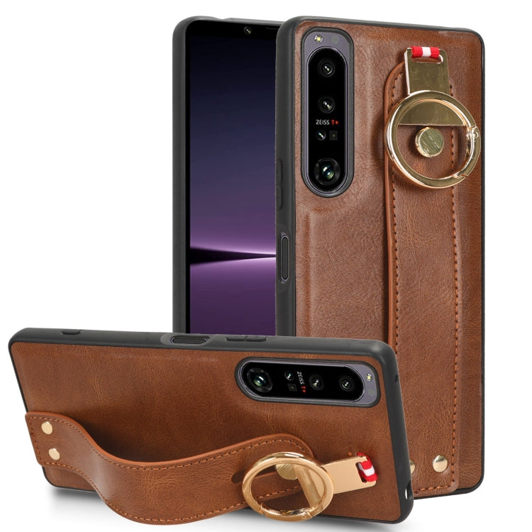 Wristband Leather Back Phone Case, For Sony Xperia 10 III, For Sony Xperia 1 III