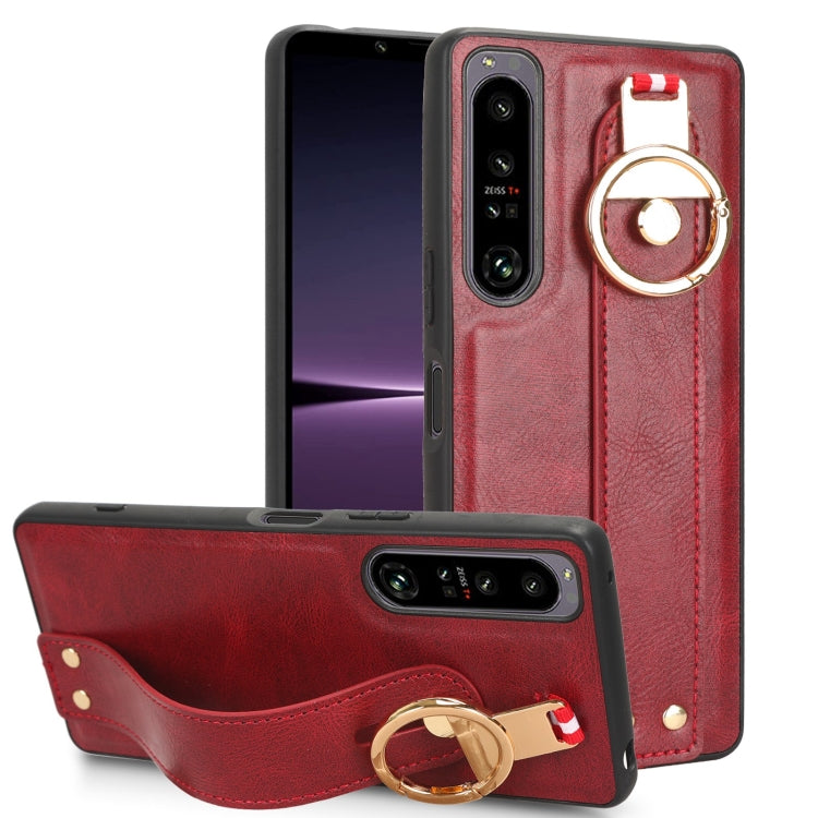 Wristband Leather Back Phone Case, For Sony Xperia 10 VI, For Sony Xperia 1 VI, For Sony Xperia 5 IV, For Sony Xperia 1 IV, For Sony Xperia 10 IV, For Sony Xperia 5 III