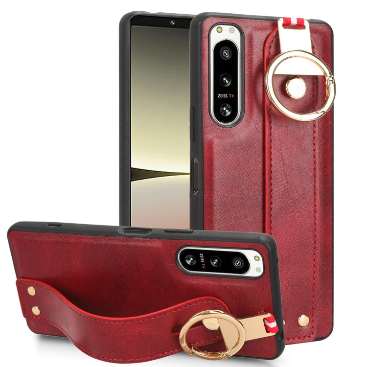 Wristband Leather Back Phone Case, For Sony Xperia 10 VI, For Sony Xperia 1 VI, For Sony Xperia 5 IV, For Sony Xperia 1 IV, For Sony Xperia 10 IV, For Sony Xperia 5 III