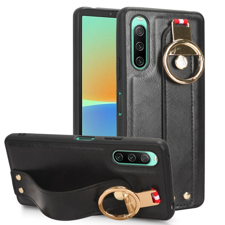 Wristband Leather Back Phone Case, For Sony Xperia 10 III, For Sony Xperia 1 III