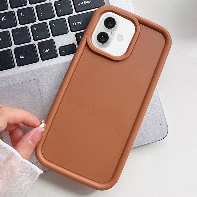 Shockproof Frame Frosted TPU Phone Case, For iPhone 16 Pro Max, For iPhone 16 Pro, For iPhone 16 Plus, For iPhone 16, For iPhone 15 Pro Max, For iPhone 15 Pro