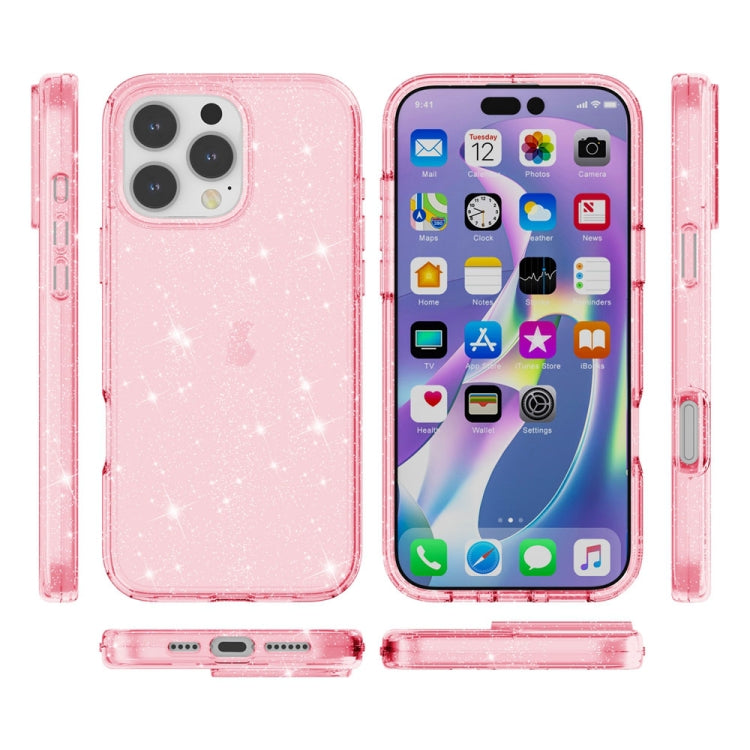 Shockproof Terminator Glitter Powder Phone Case, For iPhone 16 Pro Max, For iPhone 16 Pro, For iPhone 16 Plus, For iPhone 16, For iPhone SE 2024, For iPhone 15 Pro Max