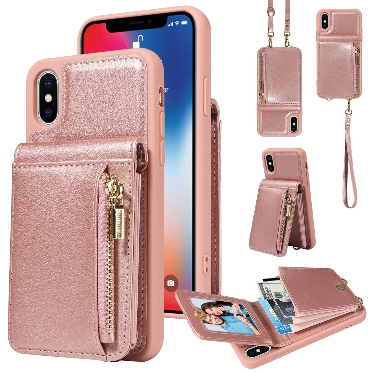 Crossbody Lanyard Zipper Wallet Leather Phone Case, For iPhone 11 Pro, For iPhone X / XS, For iPhone XR, For iPhone XS Max