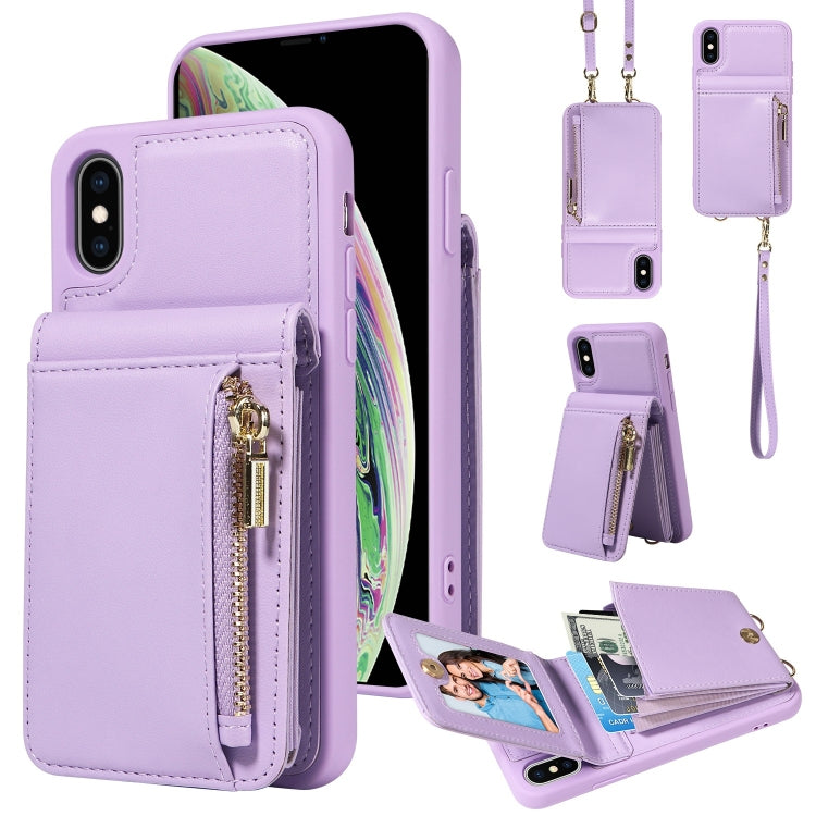 Crossbody Lanyard Zipper Wallet Leather Phone Case, For iPhone 11 Pro, For iPhone X / XS, For iPhone XR, For iPhone XS Max