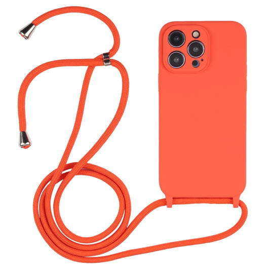Crossbody Lanyard Liquid Silicone Case, For iPhone 16 Pro