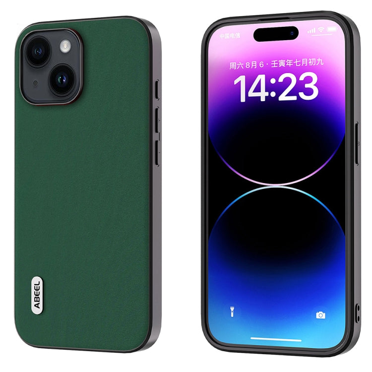 ABEEL Genuine Leather Silky Soft Black Edge Phone Case, For iPhone 15 Pro Max, For iPhone 15 Pro, For iPhone 15 Plus, For iPhone 15, For iPhone 14 Plus, For iPhone 14