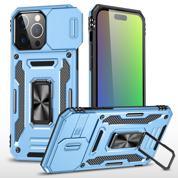 Armor PC + TPU Camera Shield Phone Case, For iPhone 16 Pro Max, For iPhone 16 Pro, For iPhone 16 Plus, For iPhone 16