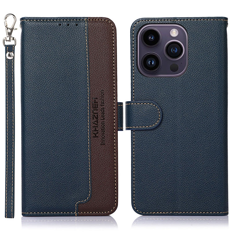 KHAZNEH Litchi Texture Leather RFID Phone Case, For iPhone 16 Pro Max, For iPhone 16 Pro, For iPhone 16 Plus, For iPhone 16, For iPhone SE 2024, For iPhone 15 Pro Max, For iPhone 15 Pro, For iPhone 15 Plus