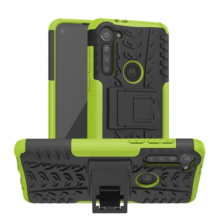 Tire Texture Shockproof TPU+PC Protective Case，with Holder, For LG K51, For LG Stylo 6, For Motorola Moto G8, For Motorola Moto G8 Power