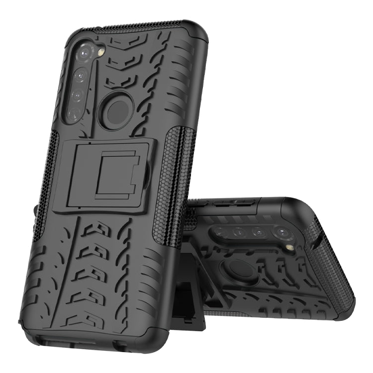 Tire Texture Shockproof TPU+PC Protective Case，with Holder, For Motorola Moto G Stylus, For OPPO Realme 6 Pro, For Samsung Galaxy A71 5G, For Samsung Galaxy A51 5G