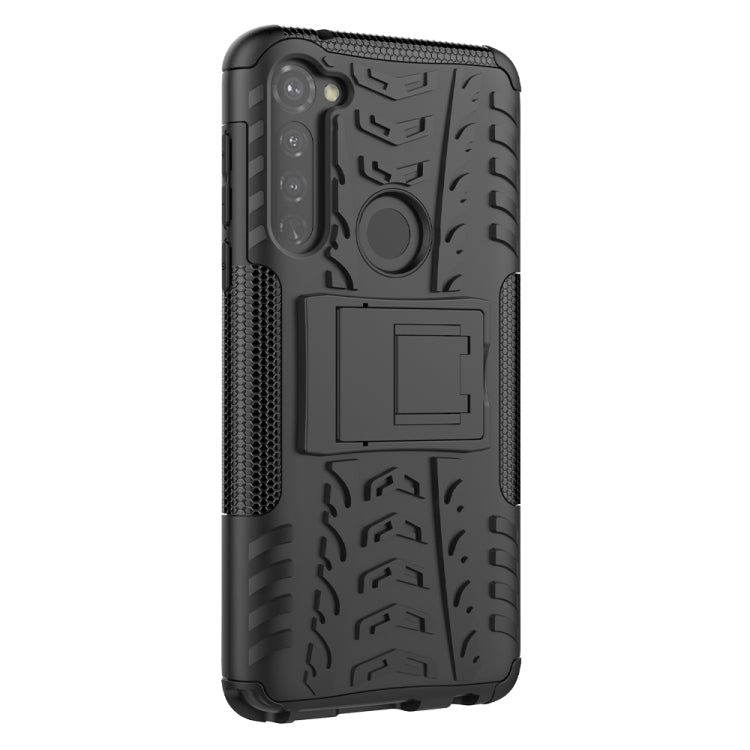 Tire Texture Shockproof TPU+PC Protective Case，with Holder, For Motorola Moto G Stylus, For OPPO Realme 6 Pro, For Samsung Galaxy A71 5G, For Samsung Galaxy A51 5G