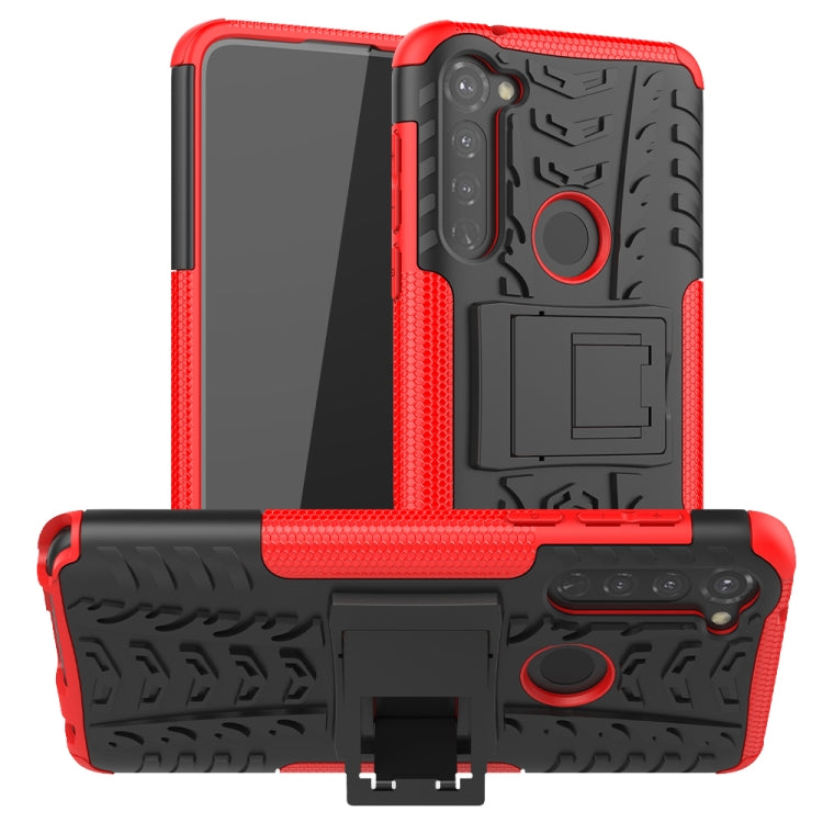 Tire Texture Shockproof TPU+PC Protective Case，with Holder, For Motorola Moto G Stylus, For OPPO Realme 6 Pro, For Samsung Galaxy A71 5G, For Samsung Galaxy A51 5G