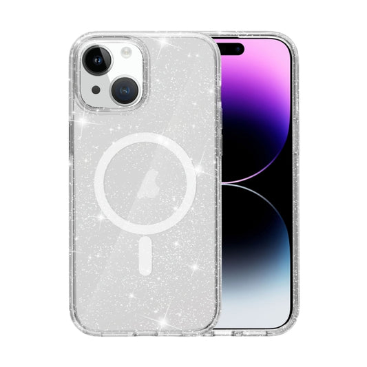 Terminator Style Glitter Powder MagSafe Magnetic Phone Case, For iPhone 15