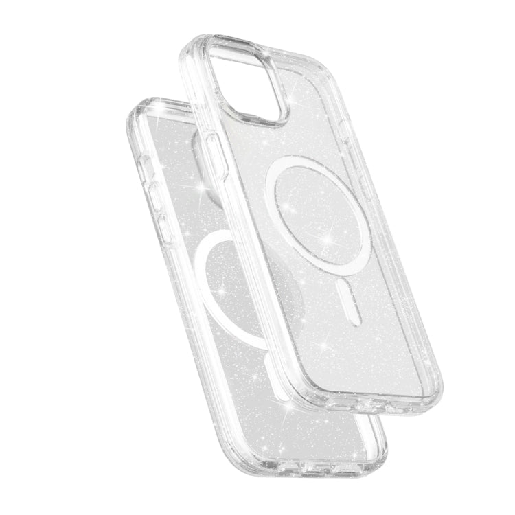Terminator Style Glitter Powder MagSafe Magnetic Phone Case, For iPhone 15