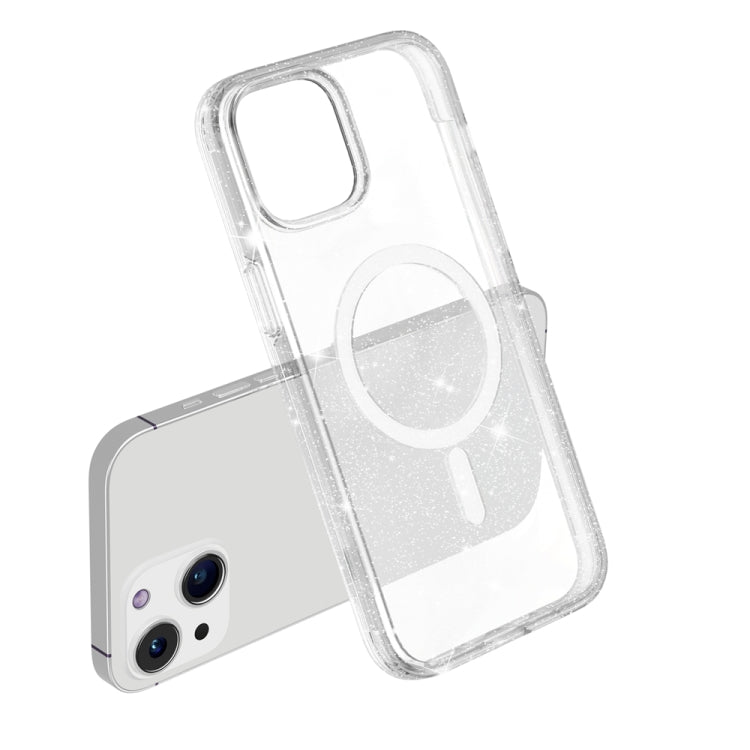 Terminator Style Glitter Powder MagSafe Magnetic Phone Case, For iPhone 15