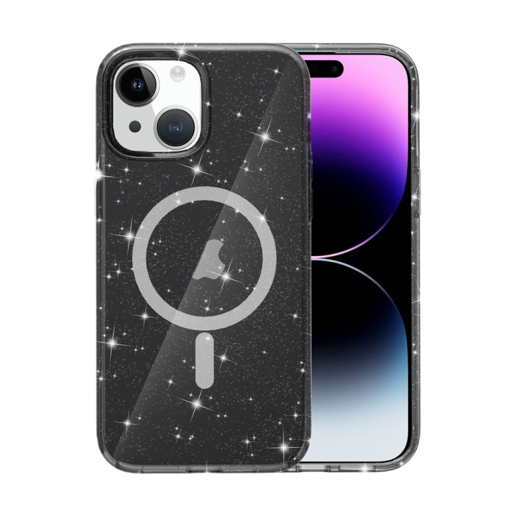 Terminator Style Glitter Powder MagSafe Magnetic Phone Case, For iPhone 15